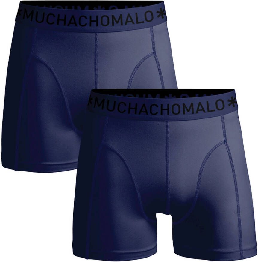 Muchachomalo Boxershorts MicroFiber 2-Pack Navy Blauw Heren