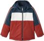 Name it KIDS jas NKMMAX donkerblauw wit rood Jongens Polyester Capuchon 140 - Thumbnail 2