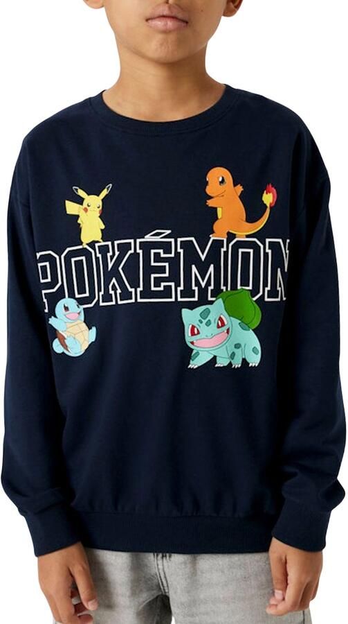 Name It Sweatshirt NKMDAY – Sweater met coole print en ribboorden bedrukt casual regular fit sweatstof ronde hals