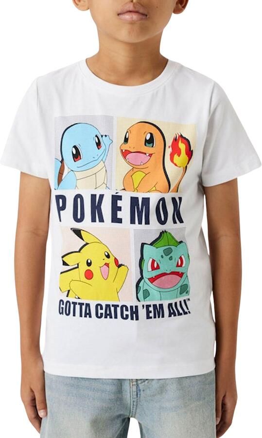 Name It T-shirt NKMDAZZ – Shirt met Pokémon-print en ronde hals bedrukt casual regular fit jersey ronde hals