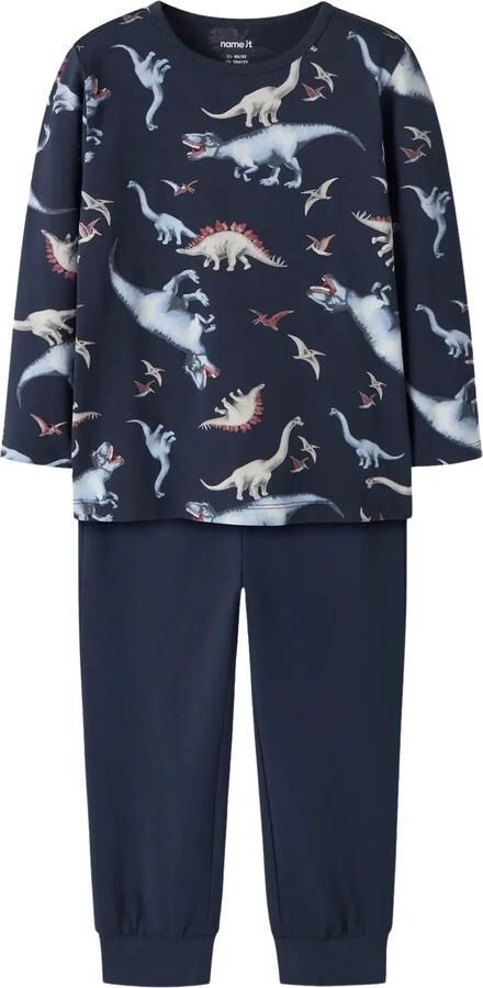 NAME IT MINI pyjama met print donkerblauw