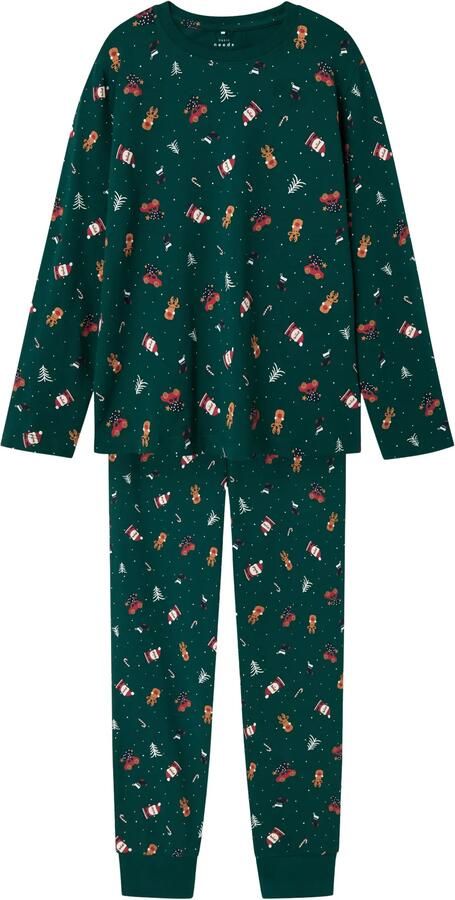 NAME IT KIDS pyjama met print groen Stretchkatoen Ronde hals - Foto 3