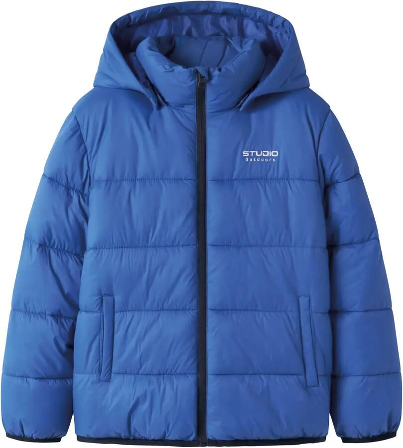 NAME IT KIDS gewatteerde winterjas blauw - Foto 3