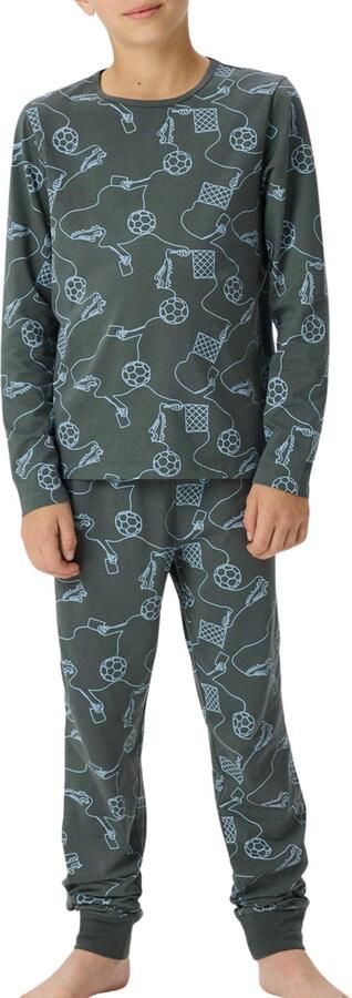 NAME IT KIDS pyjama met print antraciet lichtblauw - Foto 3
