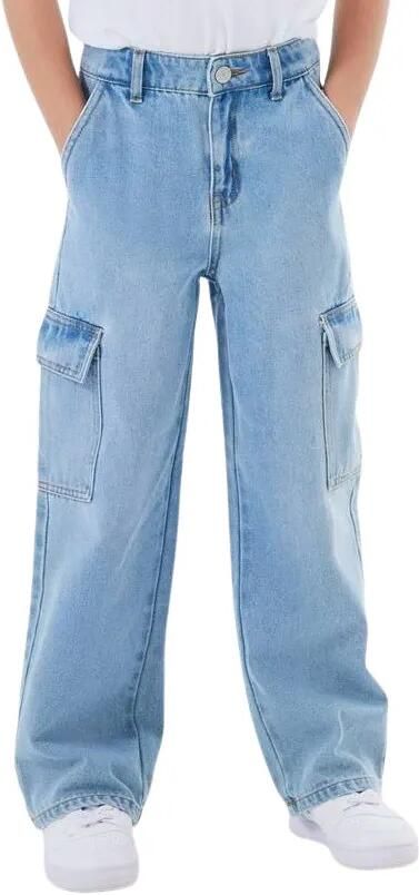 Name it KIDS wide leg jeans NKFROSE light blue denim Blauw Effen 164 - Foto 8