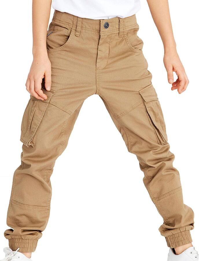 Name it KIDS cargobroek NITBAMGO camel Bruin Jongens Stretchkatoen Effen 116 - Foto 6