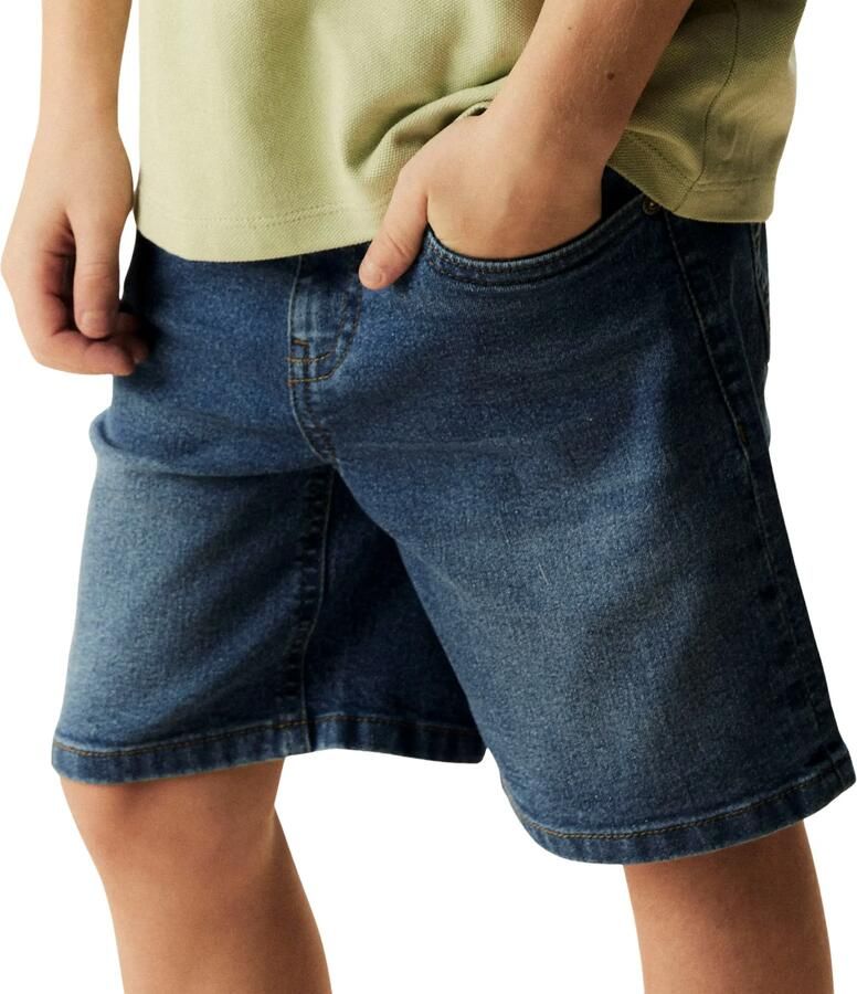 NAME IT KIDS straight regular waist short medium blue denim - Foto 4