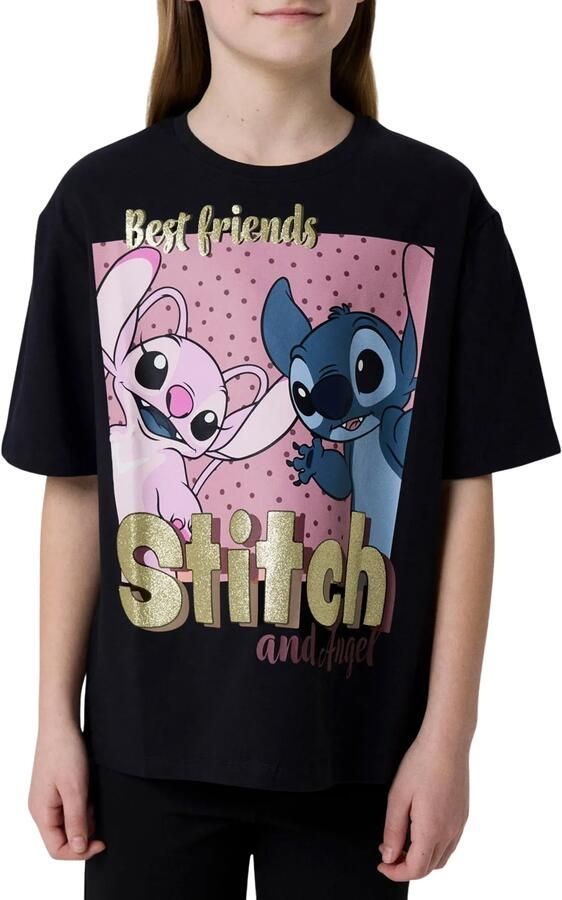 NAME IT KIDS Lilo & Stitch T-shirt met print zwart - Foto 3