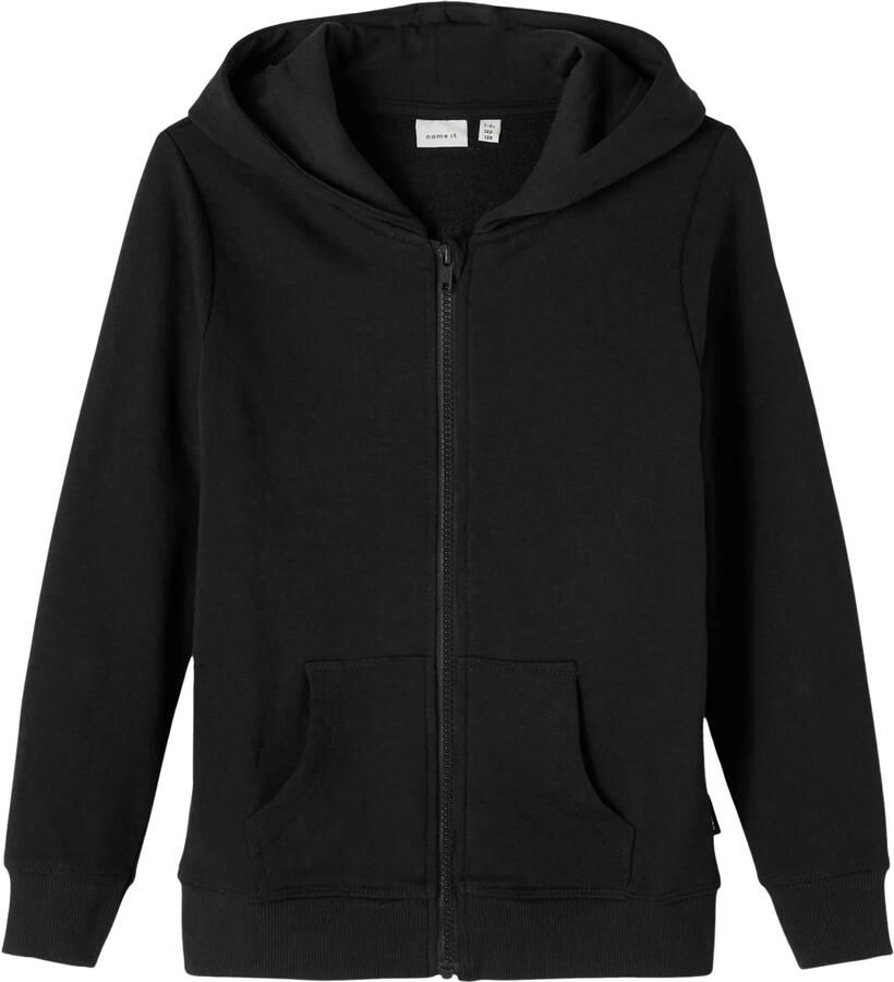 Name It Capuchonsweatvest NKMNESWEAT – sweatjack met kangoeroezak effen casual regular fit sweatstof ronde hals - Foto 4