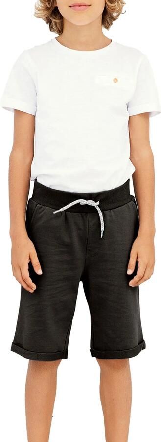 Name it KIDS regular fit sweatshort NKMVERMO zwart Effen 122 - Foto 4