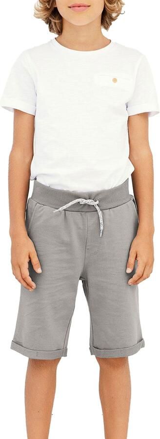 Name it KIDS regular fit sweatshort NKMVERMO grijs melange Effen 104 - Foto 6