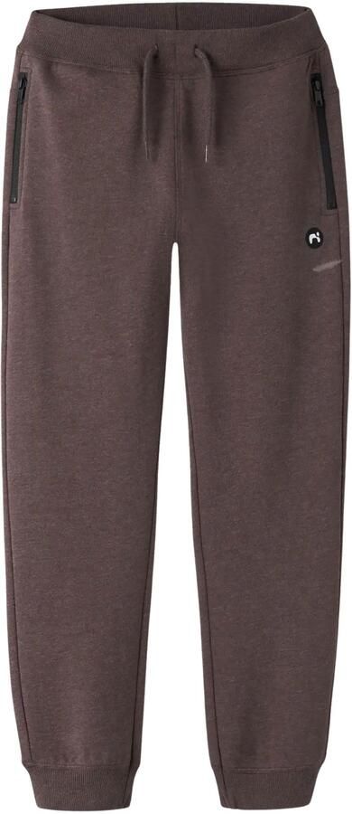 NAME IT KIDS regular fit joggingbroek donkerbruin
