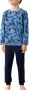Name it KIDS pyjama NKMNIGHTSET SNOWBOARD donkerblauw blauw Jongens Stretchkatoen Ronde hals 110 116 - Thumbnail 2