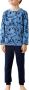 Name it KIDS pyjama NKMNIGHTSET SNOWBOARD donkerblauw blauw Jongens Stretchkatoen Ronde hals 146 152 - Thumbnail 2