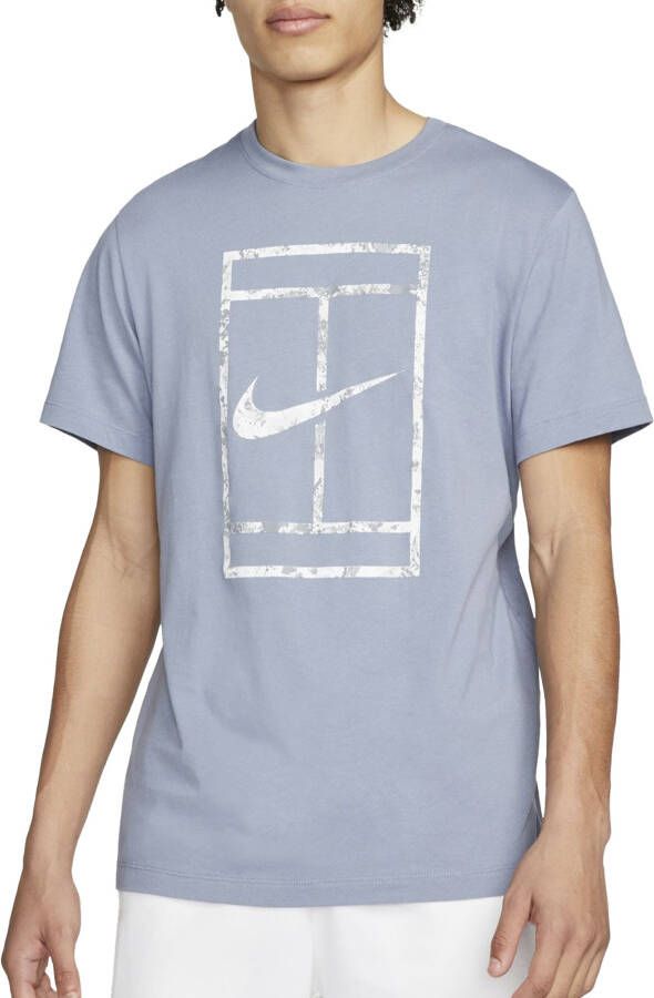 Nike Court Tennisshirt voor heren Grijs