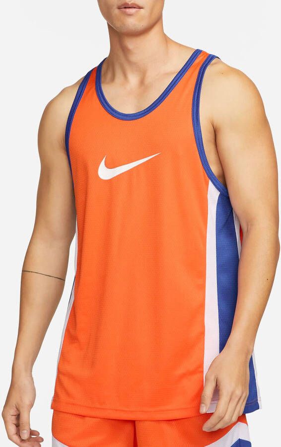 Nike Icon Oranje Basketbalshirt Heren