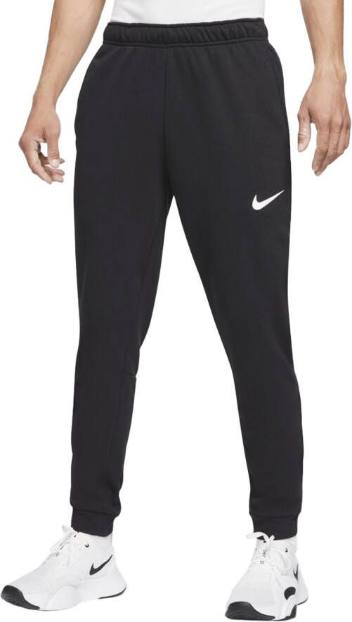 Nike Dry Dri-FIT toelopende fitnessbroek van fleece voor heren Zwart