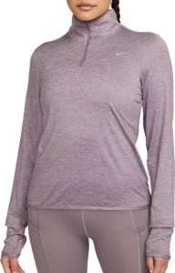 Nike Dri-FIT Swift UV hardlooptop met korte rits voor dames Paars