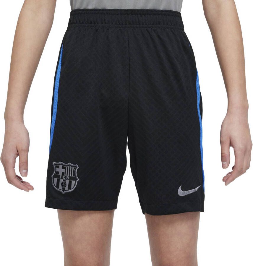 Nike FC Barcelona Strike Dri-FIT knit voetbalshorts voor kids Zwart