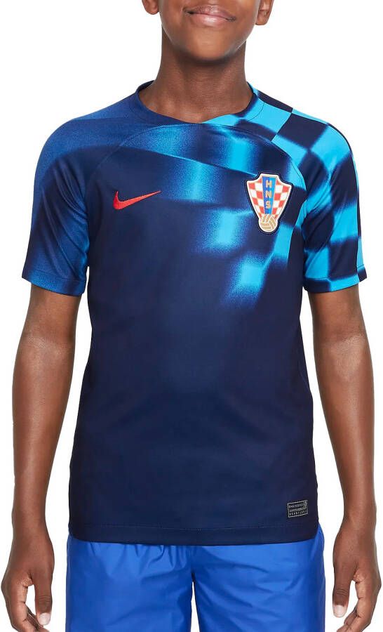 Nike Kroatië 2022 23 Stadium Uit Dri-FIT voetbalshirt voor kids Blauw