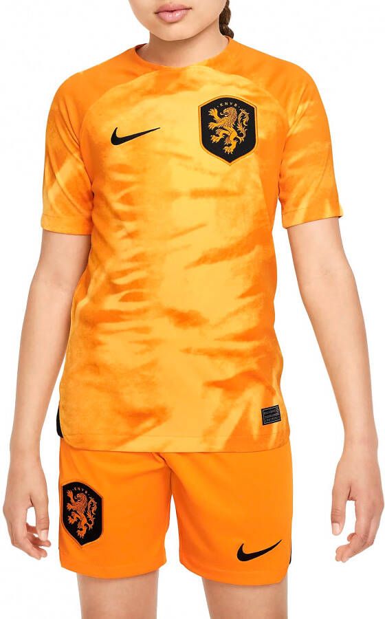 Nike Nederland 2022 23 Stadium Thuis Dri-FIT voetbalshirt voor kids Oranje