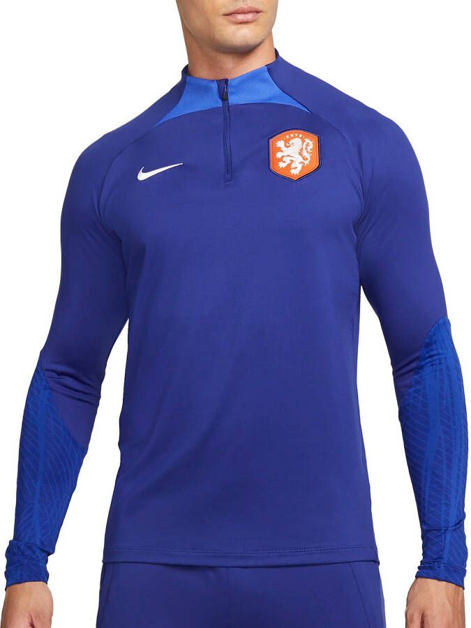 Nike Nederland Strike Dri-FIT knit voetbaltrainingstop voor heren Blauw