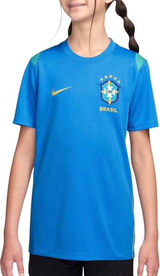 Nike Brazil Academy Pro Dri-FIT knit voetbaltop met korte mouwen voor kids Blauw - Foto 5