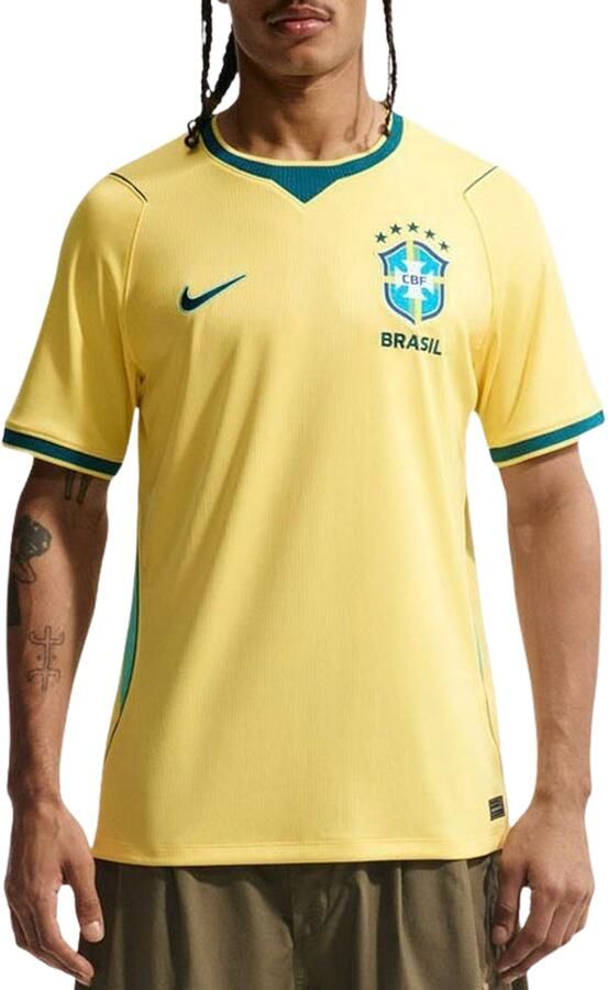 Nike Brazilië 2026 Stadium Thuis Dri-FIT replica voetbalshirt voor heren Geel - Foto 6