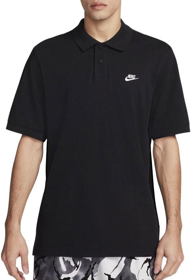 Nike Essentiële Piqué Polo Shirt Zwart Wit Black Heren