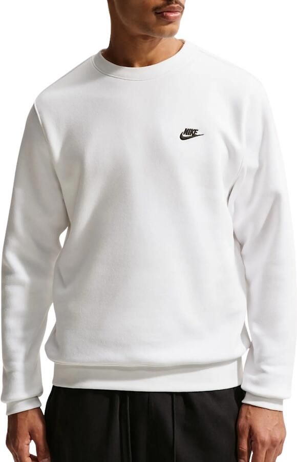 Nike Club fleeceshirt met ronde hals voor heren Wit - Foto 5
