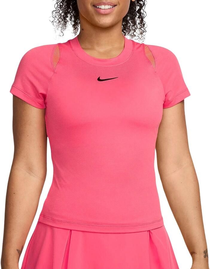 Nike Court Advantage Dri-FIT tennistop met korte mouwen voor dames Roze