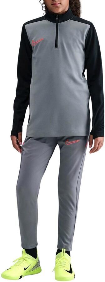 Nike Academy voetbaltrainingstop met Dri-FIT lange mouwen en korte rits voor kids Grijs - Foto 5