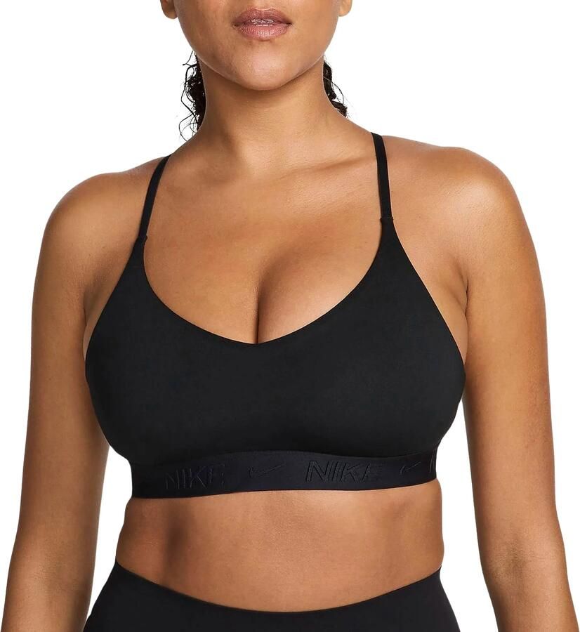 Nike Indy Light Support padded verstelbare sport-bh Zwart - Foto 5