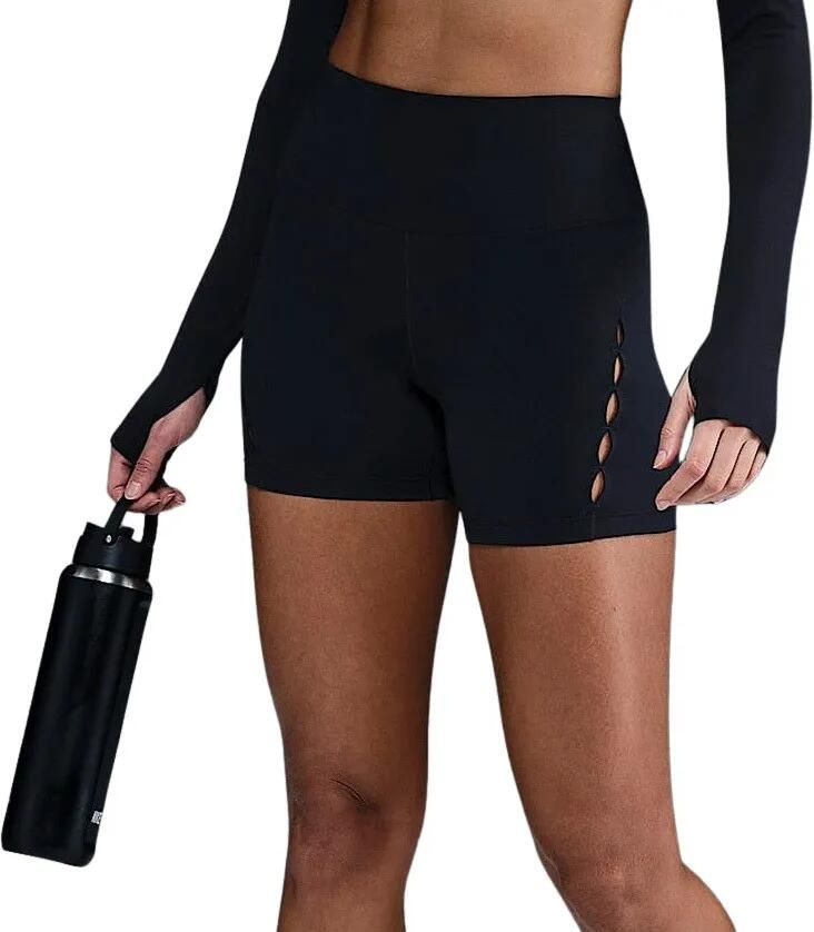 Nike One bikeshorts met hoge taille voor dames (13 cm) Zwart