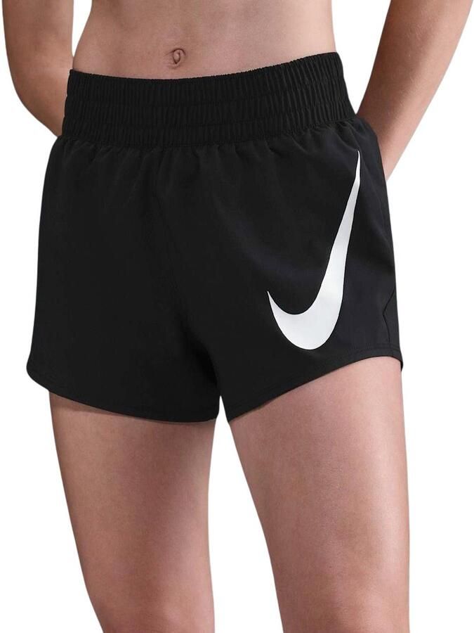 Nike One Swoosh ruimvallende Dri-FIT hardloopshorts met halfhoge taille en binnenbroekje voor dames (8 cm) Zwart - Foto 5