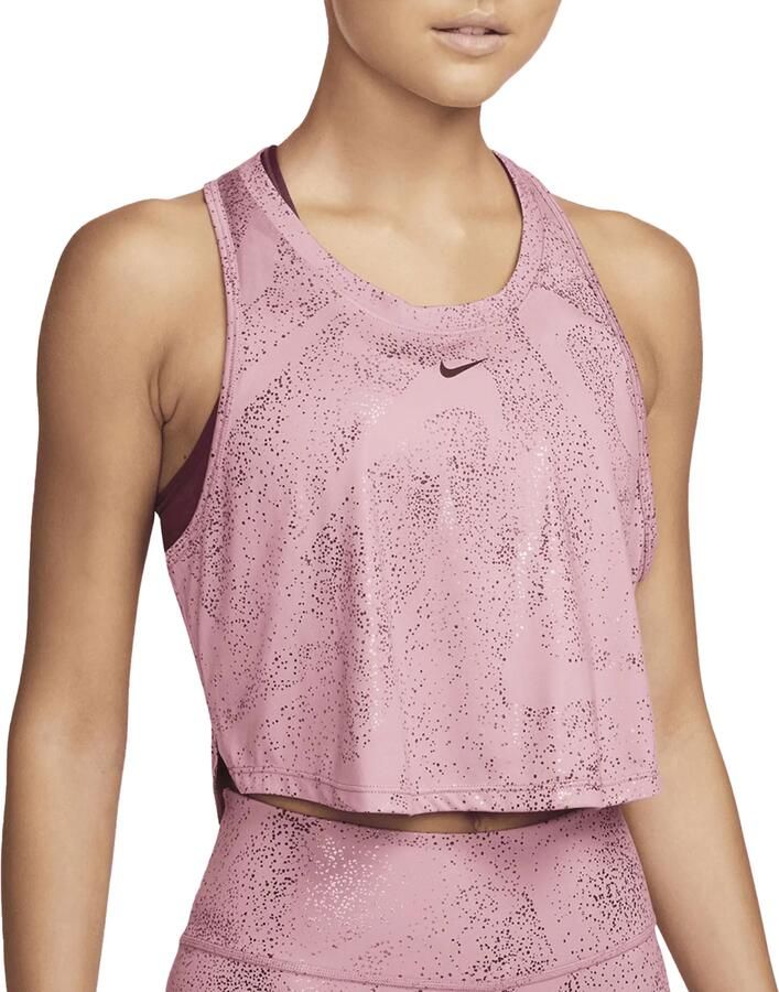 Nike Dri-FIT One Trainingstanktop met print voor dames Roze