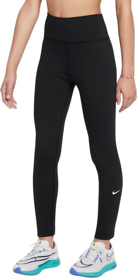 Nike One Dri-FIT legging met hoge taille voor meisjes Zwart - Foto 5