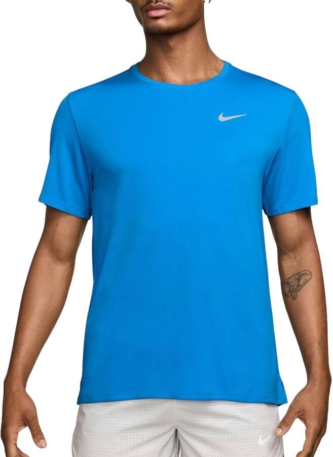 Nike Miler UV hardlooptop met korte mouwen en Dri-FIT voor heren Blauw - Foto 5