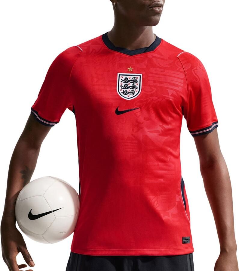 Nike Engeland 2026 Stadium Uit Dri-FIT replica voetbalshirt voor heren Rood - Foto 4