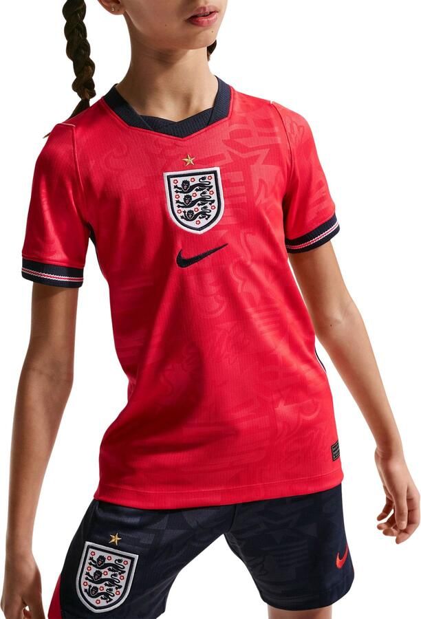 Nike Engeland 2026 Stadium Uit replica voetbalshirt met Dri-FIT voor kids Rood - Foto 4