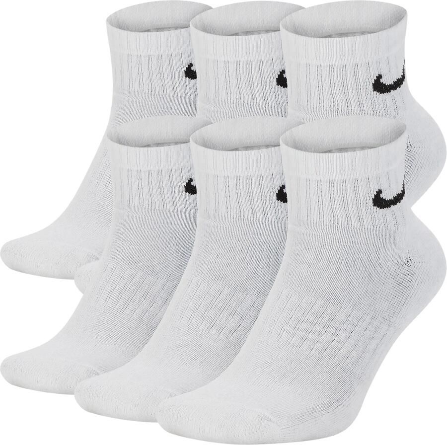 Nike Everyday Cushioned (6 Pack) Middellang Kleding white black maat: 34-38 beschikbare maaten:34-38-42-46-50 35-38