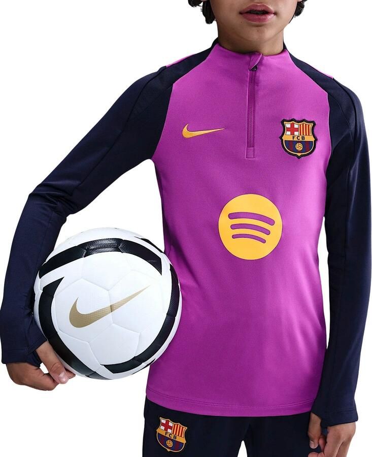 Nike FC Barcelona Strike Dri-FIT voetbaltrainingstop voor kids Paars