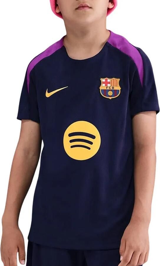 Nike FC Barcelona Strike Dri-FIT voetbaltop met korte mouwen voor kids Paars