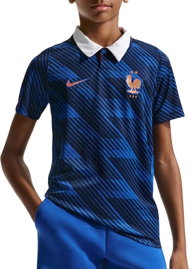 Nike FFF 2026 Stadium Thuis replica voetbalshirt met Dri-FIT voor kids Blauw - Foto 3