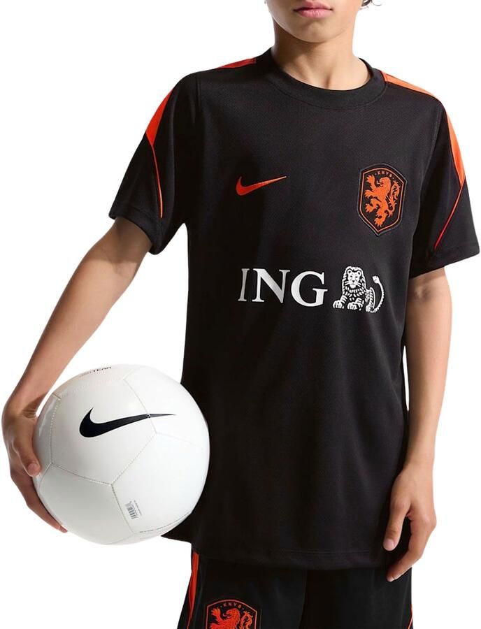 Nike Nederland Strike Dri-FIT voetbaltop met korte mouwen voor kids Zwart - Foto 4