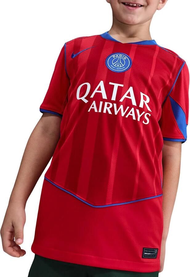 Nike Paris Saint-Germain 2025 26 Stadium Derde Total 90 replicavoetbalshirt met Dri-FIT voor kids Rood - Foto 5