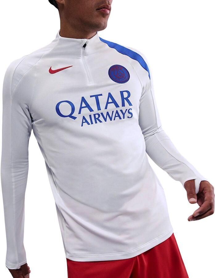 Nike Paris Saint-Germain Strike Derde Total 90 knit voetbaltrainingstop met Dri-FIT voor heren Wit