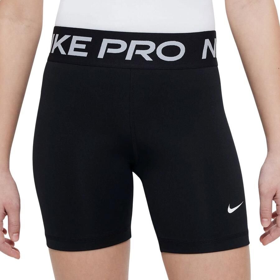 Nike Pro Dri-FIT meisjesshorts (13 cm) Zwart