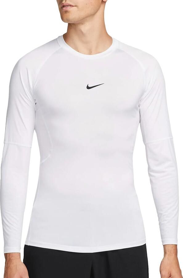 Nike Pro Dri-FIT strakke fitnesstop met lange mouwen voor heren Wit - Foto 3