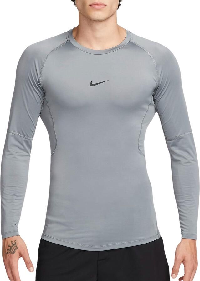 Nike Pro Dri-FIT strakke fitnesstop met lange mouwen voor heren Grijs - Foto 3